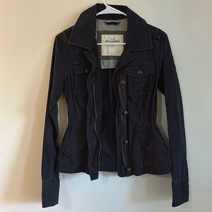 Abercrombie and Fitch Military Navy Jacket